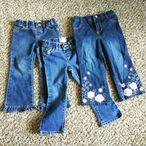 Lot of 3 Pairs of Toddler Jeans size 3T